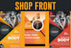 design stunning shop front, storefront, adverts, and unique window graphics