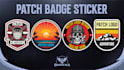 design clean badge, patch, round sticker, label,logo design