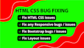fix html css bootstrap responsive bugs issues