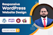 build wordpress website design and website development