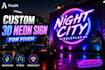 create custom 3d neon sign or animated sign for fivem