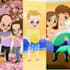 draw cute chibi disney cartoon style couple, family, wedding in quick delivery