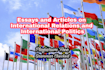 write on international relations and international affairs