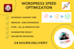 wordpress website speedup, increase page speed, gtmetrix, pingdom