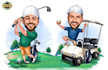 draw a premium golf caricature, any sports caricature