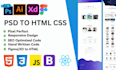 convert figma, psd, xd to html css javascript bootstrap