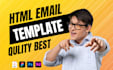 convert PSD, figma, PDF to HTML email templates