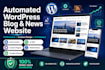 create a professional automated blog wordpress news website