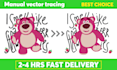 convert your lost logo to vector, manual trace for print ready file