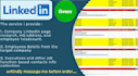 do linkedin research, web research, email marketing