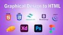 convert design to html page with bootstrap tailwind jquery
