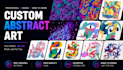 create custom abstract wall art for your home or brand