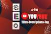 optimize your youtube channel SEO and monetization
