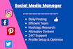 manage your social media accounts and create content