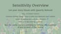 overview sensitivity reading check