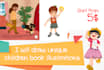 draw children book illustration animal character and human