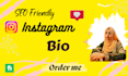 write an SEO optimized professional instagram bio