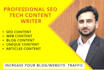 write optimized tech content, tech articles, tech blogs for your website