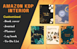 design journal, planner, covers, interiors for amazon KDP