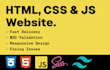 develop a responsive website with HTML CSS and javascript