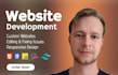 do custom website development as front end developer using html css js