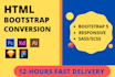 design and convert PSD to HTML bootstrap5 responsive website
