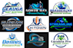 design pressure washing cleaning and power washing logo