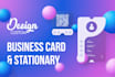 design modern business card and office stationary