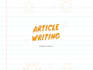 write articles for you