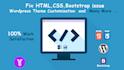 fix and edit html, css and responsive layout issues