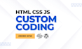 add custom HTML, CSS, and js code to wordpress and squarespace website