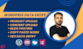 do wordpress data entry for you