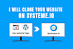clone your existing site on systeme io