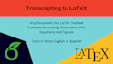 convert any engineering document into latex overleaf