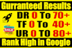increase ahrefs DR 50 plus and ur 80 plus moz da 50 plus