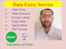 do data entry web research data collection and typing work
