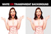 do white, clean, clear, erase or delete background superfast