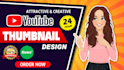 design attractive youtube thumbnail