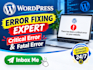 fix wordpress error, fatal error there has been a critical error on your website