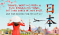 write travel blogs and articles in a fun, fresh tone
