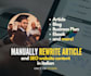 manually rewrite and editing ai and SEO content in italian