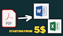 pdf to word or excel