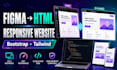 convert figma to responsive HTML CSS and bootstrap