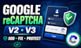 add or fix google recaptcha v2 and v3