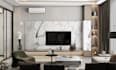 design a modern residential interior with a realistic 3d rendering