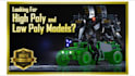 make optimized high poly and low poly 3d models and 3d props