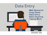 data entry, web research and copy paste work