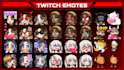 design awesome custom twitch emotes or badges for you