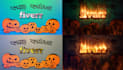 create halloween fire logo