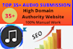 do audio submission to top 35 audio sharing sites